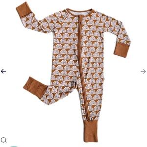 SOLD - Rust Rainbow Zippy - Little Sleepies - Newborn